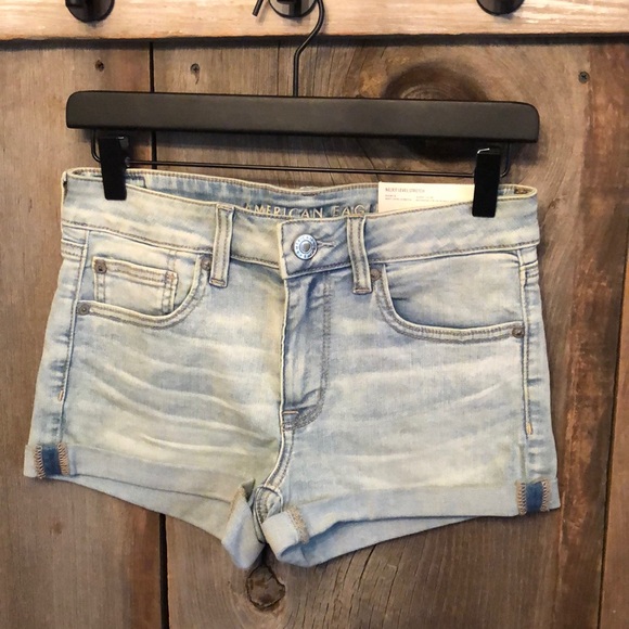 American Eagle Outfitters Pants - American Eagle Next Level Stretch Shortie Shorts in Blue Size 6